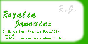 rozalia janovics business card